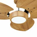 Ver imagem 2 de Ventilador de Teto Com Controle Remoto Natuvent Dahlia Led 3 Pás Madeira Teca 3000k Branco Quente, L