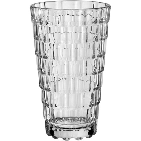 Jogo 6 Peças Copo Alto de Vidro 350ml Transparente 13x8x8cm Água Suco Drinks Bar