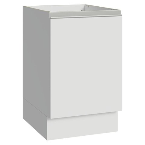 Balcão de Cozinha 50cm 1 Porta (sem Tampo) Branco Glamy Madesa