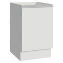 Ver imagem 1 de Balcão de Cozinha 50cm 1 Porta (sem Tampo) Branco Glamy Madesa