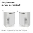 Ver imagem 4 de Balcão de Cozinha 50cm 1 Porta (sem Tampo) Branco Glamy Madesa