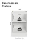Ver imagem 2 de Balcão de Cozinha 50cm 1 Porta (sem Tampo) Branco Glamy Madesa