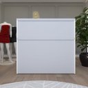 Ver imagem 3 de Balcão de Atendimento para Recepção - 120cm de Largura Branco/Cinzacristal