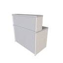 Ver imagem 6 de Balcão de Atendimento para Recepção - 120cm de Largura Branco/Cinzacristal
