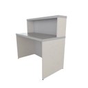 Ver mais imagens de Balcão de Atendimento para Recepção - 120cm de Largura Branco/Cinzacristal