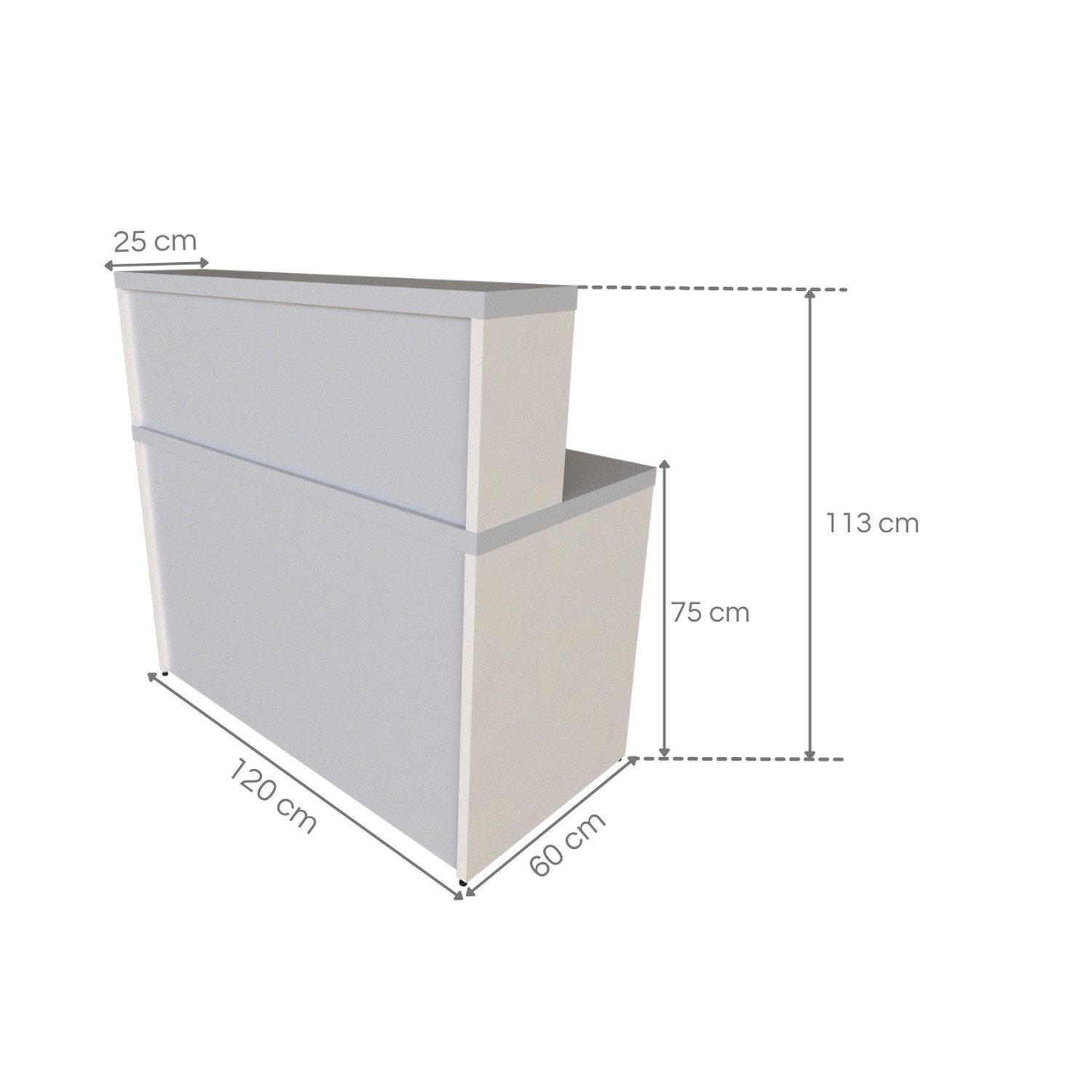 Balcão de Atendimento para Recepção - 120cm de Largura - 10