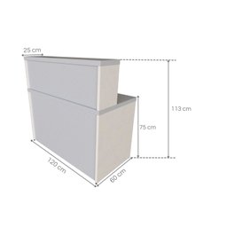 Balcão de Atendimento para Recepção - 120cm de Largura - 10