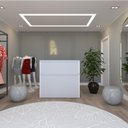 Ver imagem 4 de Balcão de Atendimento para Recepção - 120cm de Largura Branco/Cinzacristal