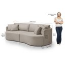 Ver imagem 3 de Sofá 3 Lugares 222cm Dakota Moderno