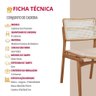 Conjunto com 2 Cadeiras Madeira Eva Premium Linho Off Imbuia Natural - 4