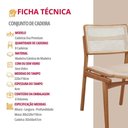 Ver imagem 4 de Conjunto com 2 Cadeiras Madeira Eva Premium Linho Off Imbuia Natural