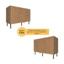 Ver imagem 2 de Balcão de Cozinha Gabinete para Pia 120cm 2 Portas 3 Gavetas Multimóveis Cr20441 Freijó