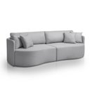 Ver imagem 2 de Sofá 3 Lugares 222cm Dakota Moderno Cinza Claro