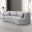 Ver imagem 1 de Sofá 3 Lugares 222cm Dakota Moderno Cinza Claro