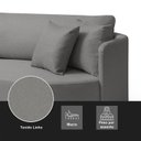 Ver imagem 5 de Sofá 3 Lugares 222cm Dakota Braços Redondos