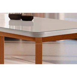 Sala de Jantar Completa Londrina Tampo Madeirado C/ Vidro Curvo 180x90 e 6 Cadeiras Amsterdã Imbuia - 7