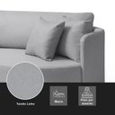 Ver imagem 5 de Sofá 3 Lugares 246 Cm Dakota Moderno