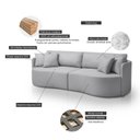 Ver imagem 4 de Sofá 3 Lugares 246 Cm Dakota Moderno