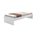 Ver imagem 1 de Cama Turca de Solteiro Padrão Resistente Branca de Madeira Reforçada Moderna