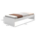 Ver imagem 3 de Cama Turca de Solteiro Padrão Resistente Branca de Madeira Reforçada Moderna