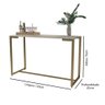 Aparador Lisboa Bancada Industrial Sala Hall de Entrada Pés de Ferro Dourado - Off White - Lojas - 5