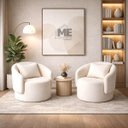 Ver imagem 1 de Kit 2 Poltrona Organica Maitê Sala Recepçao Tecido Buche:bege