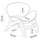 Ver imagem 5 de Kit 2 Poltronas Decorativa Orgânica Sala Living Kadosh L02 Linho Bege - Lyam Decor