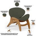 Ver imagem 4 de Kit 2 Poltronas Decorativa Orgânica Sala Living Kadosh L02 Linho Bege - Lyam Decor