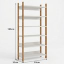 Ver imagem 3 de Estante Industrial Alta 93cm x 32cm x 180cm para Livros ou Decoração com 6 Prateleiras 100% MDF