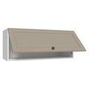 Ver imagem 7 de Armário Aéreo 80 cm 1 Porta Basculante Branco-Crema Vik Madesa Branco-Crema