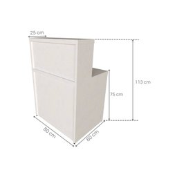 Balcão de Atendimento para Recepção - Pequeno 80cm de Largura - 4