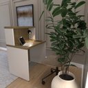 Ver imagem 2 de Balcão de Atendimento para Recepção - Pequeno 80cm de Largura