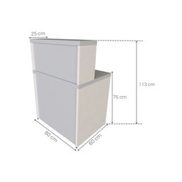 Balcão de Atendimento para Recepção - Pequeno 80cm de Largura - 4