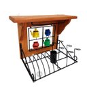 Ver imagem 1 de Escorredor copos/pratos ferro madeira artesanal rústico