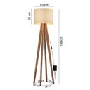 Ver imagem 3 de Luminária Chão 1,58m Abajur Coluna Madeira Piso Sala Escrito:Preto