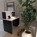 Ver imagem 2 de Balcão de Atendimento para Recepção - Pequeno 80cm de Largura