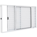 Ver imagem 1 de Janela Veneziana 3 Folhas Alumínio Branco Modular:100 x 120