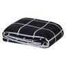 Manta Solteiro Square Microfibra Decorativa Preto Lilly Home Enxovais Manta Square - 1