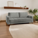 Ver imagem 4 de Sofá Fixo 2 Lugares Luxo 140 cm Orion Cinza