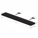 Ver imagem 3 de Prateleira Suporte Embutido 90x14x3cm Preta Conceito