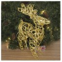 Ver imagem 6 de Rena Aramada Natal Iluminada 30 Led Dourada com Glitter 30cm
