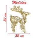 Ver imagem 2 de Rena Aramada Natal Iluminada 30 Led Dourada com Glitter 30cm
