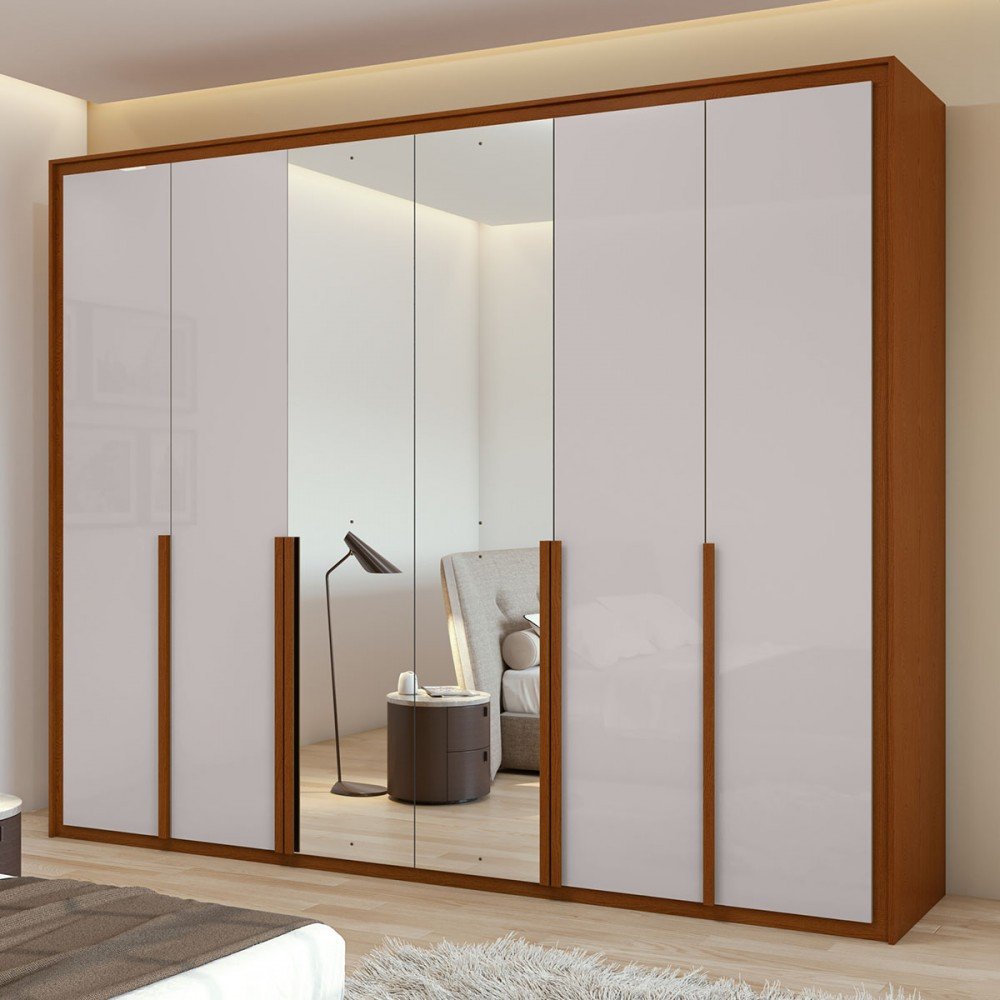 Guarda-roupa Casal Imperatore 6 Portas com Espelho 100% Mdf