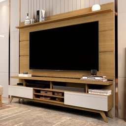 Rack com Painel para Sala Televisão até 65 Polegadas - Mod.2044 - 1 Rack com Painel para Sala Televisão até 65 Polegadas - Mod.2044 - 1