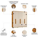 Ver imagem 3 de Guarda Roupa Casal 230cm com 6 Portas Barok Off/cinamomo Z10 - Mpozenato