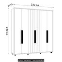 Ver imagem 4 de Guarda Roupa Casal 230cm com 6 Portas Barok Off/cinamomo Z10 - Mpozenato