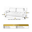 Ver imagem 3 de Sofá Fixo 2 Lugares Luxo 160 cm Orion Bege