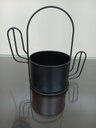 Ver imagem 4 de Garden Cachepô 23x24x13cm Metal Preto Cacto