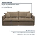 Ver imagem 6 de Sofá Cama Retrátil e Reclinável 3 Lugares Veludo Bege Escuro Michigan 220cm Yescasa