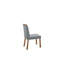 Ver imagem 4 de Conjunto Sala de Jantar Mesa Atenas Madeira Maciça 110cm Tampo Redondo Vidro Off White com 4 Cadeira